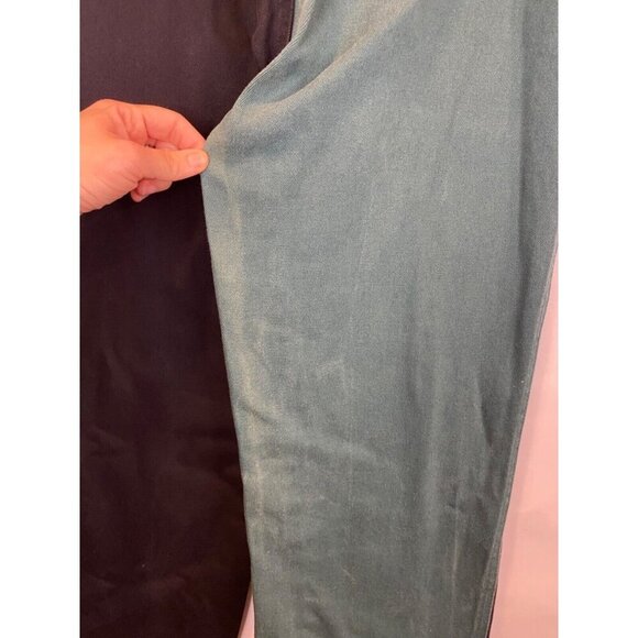 VTG 90s Western Ethics Size 11 Green Black Colorblock Two Tone High Waisted Jean - Picture 7 of 8